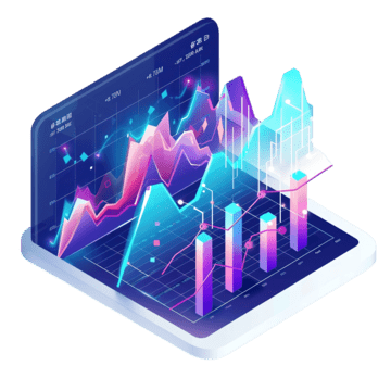pngtree isometric stock or forex trading graph png image 12528318