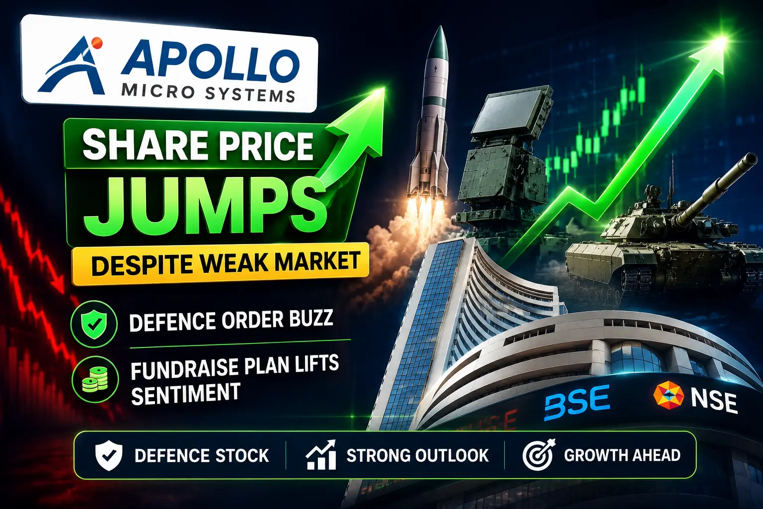 Apollo Micro Systems Share Price Jumps Despite Weak Market; Defence Order Buzz and Fundraise Plan Lift Sentiment