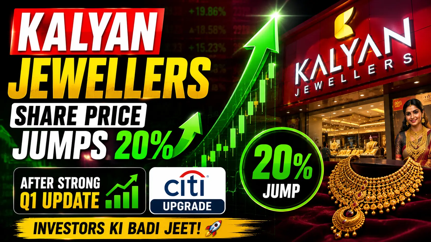 Kalyan Jewellers Share Price Jumps 20% After Strong Q1 Update and Citi Upgrade